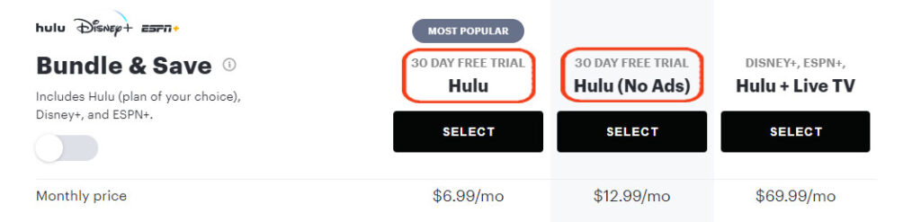 Hulu Free Trail