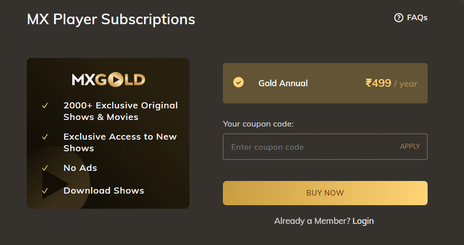 MX Gold subscription